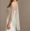 Crystal Beaded Wedding Chall Tiulle Bridal Cape Wedding Party Wrap