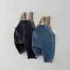 Broek Gekleurde schouderbanden voor zowel jongens als meisjes Broek uit één stuk Lente Herfst Veelzijdige jeans in effen kleur