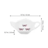 Tea Trays 2 Pcs Bag Saucer Safe Snack Dish For Party Coffee Accesories Holder Bags Ceramics