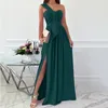 dres per le donne 2024 una spalla Sleevel Wrap increspato alta Split Lg Dres Lace Up Cocktail Wedding Maxi Party Dres w2FX #