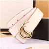 Belts Belt Designer Luxury Brand For Men Women Double Sided Vintage Design Big Letter Casual Business Fashion Smooth Buckle Drop Deliv Ot05V