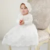 Babymeisjes Dress Lace Princess Dress Infant Jurken Doop Kostuum Baby verjaardag trouwfeestje jurk prom avondjurk 0-24m 240319