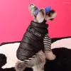 Abbigliamento per cani Abbigliamento per cucciolo Piumino Gilet senza maniche Autunno inverno addensato caldo Teddy Schnauzer Pomerania Yorkshire