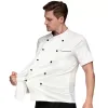 Köksarbete uniformer andningsbara sushi kostymer kock servitör enhetlig kort ärm catering mat service hotell matlagning jacka w9mx#