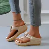 Hip Women Sandals Summer Casual Shoes Fish Mouth Round Head Slope Heel Slippers Thick Sole Sandles Heels 240228