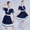 JK School Sailor Uniforme Fi Japonais Bleu Classe Marine Vêtements Été Dr Anime Cosplay Filles L7jj #