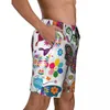 Men's Shorts Bathing Suit Colored Butterflies Gym Summer Fashion Casual Beach Short Pants Man Design Sportswear Fast Dry Trunks
