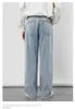 Mäns baggy jeans Löst överdimensionerade breda ben denim byxor hip-hop kvinnor byxor hög midja streetwear vintage manliga byxor 2024 y5p3#
