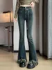 Jeans pour femmes 2024 Femmes Noir Gothique Harajuku Y2K 90s Esthétique Vintage Mode Denim Pantalon 2000s Large Jean Pantalon Trash Emo Vêtements