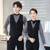 waiter Workwear Shirt Restaurant Cafe Milk Tea Shop Fi Slim-Fitting Work Clothes Logo Lg Sleeve Women o6GU#