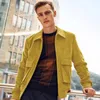 Abiti da uomo Blazer in velluto a coste per uomo Capispalla Abbigliamento maschile Giacca con tasca Casual Maniche lunghe Cerniera Blazer Abbigliamento