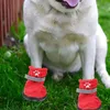 Vestuário para cães 4 unidades de sapatos de chuva para cachorros, sapatos para animais de estimação, protetores de pés impermeáveis