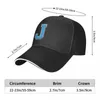 Bola bonés azul letra inicial j impressão boné de beisebol para homens esporte high-end snapback mens hip hop rua maré protetor solar chapéus