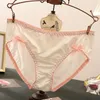 Calcinha feminina seda suave cetim duplo arco gelo roupa interior para mulheres sexy transparente triângulo calças puro algodão virilha cuecas de cintura baixa