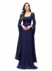 Lucyinlove Luxury Chiff LG Sleeves Navy Evening Dr. LG 2024 Elegante Partido de Casamento Prom Arábia Cocktail Dr. Vestido L75i#