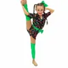Midee Jazz Dance Wear Filles Bow Résumé Combinaison courte Hip-Hop Individuel Body Set Costume Profial Stage Dance Costume r6cr #