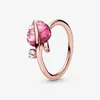 Bagues de cluster Timeless Wish Heart Sparkling Rose Gold Rose Thin Tiara Wishbone Clear Three Stone Ring pour femmes hommes cadeau de la Saint-Valentin