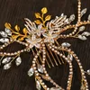 Cristallo Perla Diademi da sposa Fasce per capelli Forcine per damigella d'onore Diamante Capelli Vite Accories Pettine per capelli da sposa Fascia per capelli Gioielli s906 #