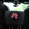 2024 Car Seat Storage Pocket Car Multi Functional Bow Leather Bag Pocket Car Storage Hanging Bag