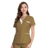 Nursing Scrub Tops Shirt Uniform Workwear Women Health Workers Femme Beauty Sal Clothes Nursing Nursing Working Uniform Hemsire 48KB#