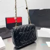 gold coin chain designer Bag women square small crossbody bags classic mini Bag Shoulder Crossbody purse