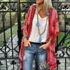 Vrouwen Fi Boho Gedrukt Vest Shirts Blouse Dames Casual Losse Cover Up Tops Kleding Plus Size i5Dl #