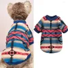 Vestuário de cachorro boa roupa de estimação para coliéster de poliéster com suéter multicolor delicado textura delicada