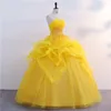 новое золотое бальное платье Quinceanera Dres, классическое бальное платье с ремешками, настоящее фото, выпускное платье Dr Shinny, роскошное современное платье z7PX #