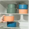 Dinnerware Silicone Fresh-Keeping Box With Lid Bento Lunch Fruit Salad Bowl Modern Simple Sealed Round Storage