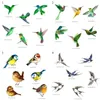 Window Stickers Creative Glass Decals Hummingbird Painting Non Adhesive Anti-collision Clings To Prevent Bird Home Decor