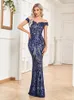 lucyinlove Elegant Women Sequins Lg Evening Dr Cocktail Wedding Party Dr Lg Sexy Off Shoulder Mermaid Banquet Robe W1xn#