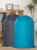 Sacos de lavanderia 2 pçs/set para roupas sujas acampamento diário com cordão portátil viagem em casa saco dobrável dormitório resistente ao desgaste