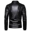 Giacca in pelle sintetica da uomo 2023 Autunno colletto in pelle scamosciata rimovibile Slim Fit Giacca calda in PU da uomo Nuova giacca bomber da moto Giacca in pelle di lana EUR 2XL 240330