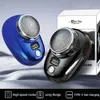 Electric Shavers Mini Electric Razor Shaver For Men fordonsmonterad rakning med digital skärm tvättbar trådlös resor ficka ansikte skägg trimmer 240329