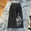 Jnco Y2K Baggy Jeans mannen vintage Geborduurde hoge kwaliteit jeans Hip Hop Goth streetwear Harajuku mannen vrouwen Casual wijde pijpen jeans i3Ur #