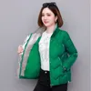high-end Glossy Women Jacket New Winter Parkas Female Down Cott Jackets Stand Collar Casual Warm Short Coat Outwear Ladies n9rS#