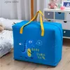 Annan hemlagringsorganisation Quilt Clothes Storage Bag Moisture Dust Proof Organizer Big Capacity Däcke filt Sortering Bag Cartoon Mönster Bagagväska Y240329