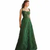 Booma Green Sweetheart Alenc Lace Prom Dres Vintage Ribb STAPS A-LINE SOIRGE DES ROBES FORMALES OUVERTURS T7FF #