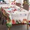 Tafelkleed Kerstsneeuwman Geschenkdoos Decoratief Tafelkleed Waterdichte Koffiehoes Voor Diner Keuken Feest Feestelijk Decor