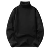 autumn Winter Fleece Turtleneck Sweater Men Fi Slim Fit Knitted Pullovers Mens Solid Color Warm Knitting Pullover Sweaters 07or#