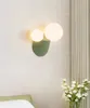 Lampa ścienna kremowa wiatr LED Sconce Cactus Globe Globe do salonu sypialnia sypialnia nocna studium jadalni światło dziecięce