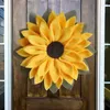 Decorative Flowers Big Hanging Sunflower Wreath Fabric Christmas Party Wedding Door Window Wall Fireplace Staircase Balcony Garden