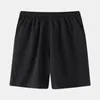Shorts masculinos calças curtas praia clube diário verão casual grande linho solto homens cor sólida esportes estiramento
