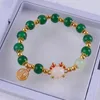 Pulseras de encanto 1 unid Dragón Año Lucky Beads Pulsera Estilo Chino Zodíaco Fu Signo Joyería de Moda Amantes Bendición Regalo