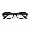 Sunglasses Black Oval Frame Glasses Women Y2K Girls Retro Narrow Spectacles Vintage Computer Reading Goggles Anti-Blue Light Eyewears 2024