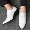 Zapatos de vestir Matrimonio Otoño Genuino Tacones para hombre Blanco para hombres Semi Formal Hombre Zapatillas Deportes Sapateneis Modelos