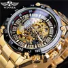 Nuovo vincitore Mens Fashion Leisure Grow Out Mechanical Movement Mechanical Mechanical