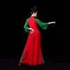Классическое танцевальное представление Yangko Dr Elegant Fan Umbrella Народный древний китайский традиционный танцевальный костюм Hanfu Yangko H7LK #