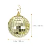 Figurine decorative Specchio Palle da discoteca Albero di Natale Appeso Palla di vetro Pendenti Decorazioni per l'arredamento