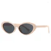 Sunglasses Oval Shape Woman Fashion Trendy Anti-glare Sun Glasses For Vintage Retro Glass Men